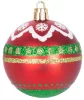 MagicHome, Karácsonyi Gömbök, 9 db, piros - zöld, dekorációval, 6 cm