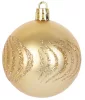 MagicHome, Karácsonyi gömbkészlet, 21 db, 6 cm, arany, csúcs
