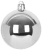 MagicHome, Karácsonyi gömbkészlet, 21 db, 6 cm, ezüst, csúcs