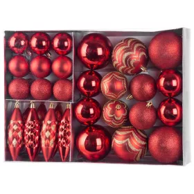 MagicHome, Karácsonyi gömbkészlet, 31 db, piros