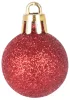 MagicHome, Karácsonyi gömbök, 12 db, 3 cm, piros