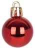 MagicHome, Karácsonyi gömbök, 12 db, 3 cm, piros