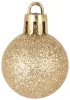 MagicHome, Karácsonyi gömbök, 12 db, 3 cm, arany