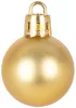 MagicHome, Karácsonyi gömbök, 12 db, 3 cm, arany