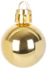 MagicHome, Karácsonyi gömbök, 12 db, 3 cm, arany