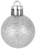 MagicHome, Karácsonyi gömbök, 12 db-os csomag, 3 cm, ezüst
