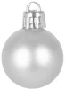MagicHome, Karácsonyi gömbök, 12 db-os csomag, 3 cm, ezüst
