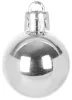 MagicHome, Karácsonyi gömbök, 12 db-os csomag, 3 cm, ezüst