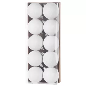 MagicHome, Karácsonyi Gömbök, 10 db, fehér, 6 cm
