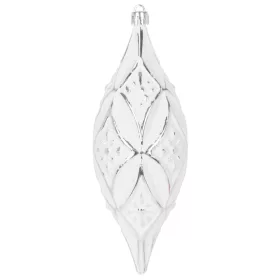 MagicHome, Karácsonyi dísz, ezüst, 2 db, 16 cm