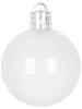 MagicHome, Karácsonyi Gömbök, 31 db, fehér - ezüst, vegyes, 6-3 cm