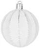 MagicHome, Karácsonyi Gömbök, 31 db, fehér - ezüst, vegyes, 6-3 cm