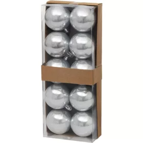 MagicHome, Karácsonyi Gömbök, 10 db, fehér, 5 cm