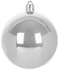 MagicHome, Karácsonyi gömbök, 8 db, ezüst, 7 cm