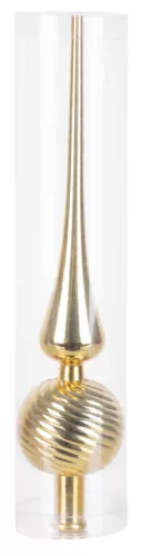 MagicHome, Karácsonyfa csúcsdísz, arany, 1 db, 28 cm