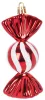 MagicHome, karácsonyi, dísz cukorkakészlet, piros, 4 db, 11,5 cm