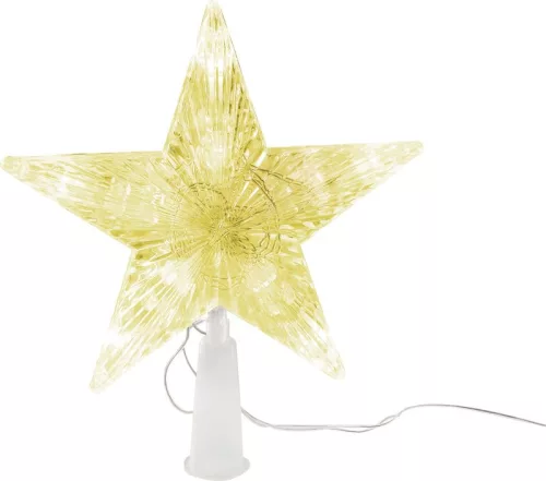 MagicHome, Karácsonyi csillag, 10x LED, arany, 2xAA