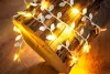 MagicHome, Karácsonyi füzér, Levél dekoráció, 20x meleg fehér LED, 2xAA, IP20