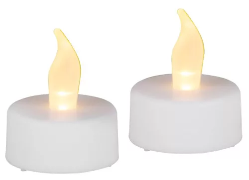 MagicHome, Karácsonyi LED mécses, 2 db, fehér, sírra, mozgó láng