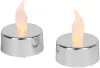 MagicHome, Karácsonyi mécses, LED ,2 db, ezüst, sírra, mozgó láng