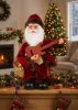 MagicHome, Karácsonyi dekoráció, Mikulás gitárral, 3xAAA, 35 cm, zenélő