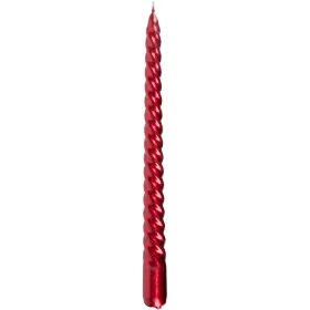 MagicHome, karácsonyi gyertya, 25 cm, 2 db, piros, csavart