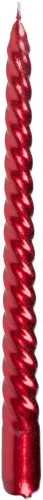 MagicHome, karácsonyi gyertya, 25 cm, 2 db, piros, csavart