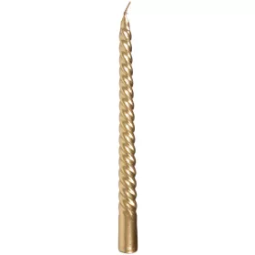 MagicHome, karácsonyi gyertya, 25 cm, 2 db, arany, csavart