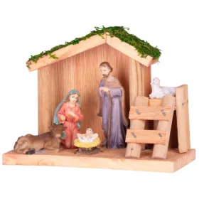   MagicHome, Karácsonyi dekoráció, Betlehem, fa, polirezin, 15 cm