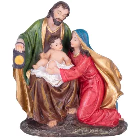   MagicHome, Karácsonyi dekoráció, Szent Család, polirezin, 12,5 cm