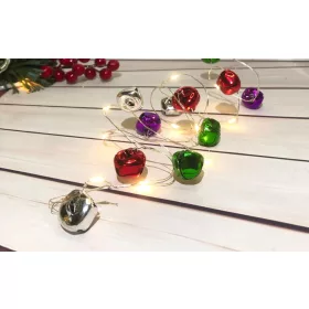   MagicHome, Karácsonyi füzér, 20x fehér LED, haranggal, 2xAA