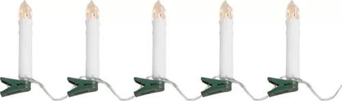 MagicHome, karácsonyi gyertya lánc, csipesszel, 10x LED, 2xAA, 10 db, 1,5x9 cm