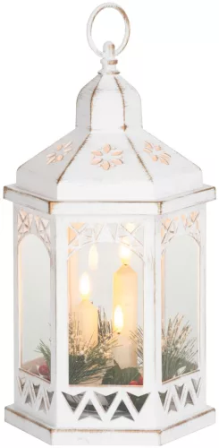 MagicHome, Karácsonyi lámpás, LED meleg fehér, fehér, 3xAAA, műanyag