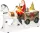 MagicHome, Karácsonyi dekoráció, Mikulás lóval, LED, 3xAA, beltéri