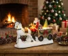MagicHome, Karácsonyi dekoráció, Mikulás lóval, LED, 3xAA, beltéri