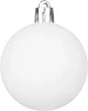 MagicHome, Karácsonyi gömbkészlet, 50 db, 4-5 cm, fehér, csillag, girland, toboz
