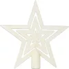 MagicHome, Karácsonyi gömbkészlet, 50 db, 4-5 cm, fehér, csillag, girland, toboz