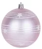 MagicHome, Karácsonyi gömbök, 6 db, zöld-rózsaszín, matt, dekorációval, 8 cm