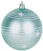 MagicHome, Karácsonyi gömbök, 6 db, zöld-rózsaszín, matt, dekorációval, 8 cm