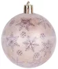 MagicHome, Karácsonyi gömbök, 9 db, bronz, matt, dekorációval, 6 cm