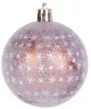 MagicHome, Karácsonyi gömbök, 9 db, bronz, matt, dekorációval, 6 cm