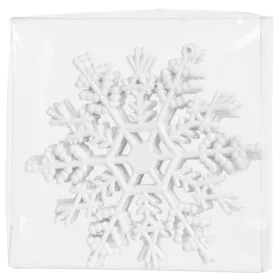MagicHome, karácsonyi díszhópelyhek, fehér, 6 db, 12 cm