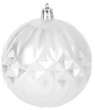 MagicHome, Karácsonyi gömbkészlet, 31 db, 5-6-8-12 cm, fehér-ezüst