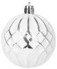 MagicHome, Karácsonyi gömbkészlet, 31 db, 5-6-8-12 cm, fehér-ezüst