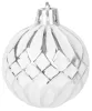 MagicHome, Karácsonyi gömbkészlet, 31 db, 5-6-8-12 cm, fehér-ezüst