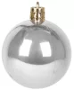 MagicHome, Karácsonyi gömbök, 8 db, fehér-ezüst-bronz, 5 cm