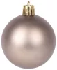 MagicHome, Karácsonyi gömbök, 8 db, fehér-ezüst-bronz, 5 cm
