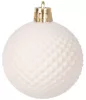 MagicHome, Karácsonyi gömbök, 8 db, fehér-ezüst-bronz, 5 cm