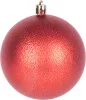 MagicHome, Karácsonyi gömbök, 14 db, piros-fehér, dekorációval, 8 cm