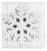 MagicHome, Karácsonyi díszhópelyhek, fehér, 12 db, 10 cm